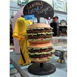 Soda fountain diner burger advertisement display