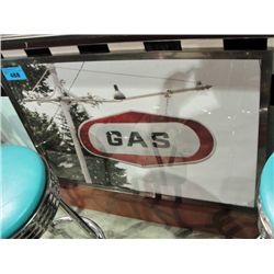 Framed gas sign print