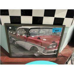 Framed classic car print