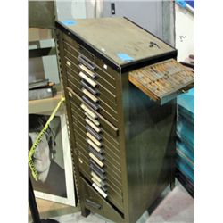 Ludlow printers cabinet
