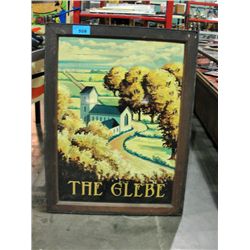 English pub sign circa 1920 two sided with metal