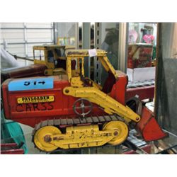 1950-60s payloader tractor shovel tin toy bull