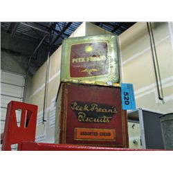 2 vintage Peak Frean's collectors tins