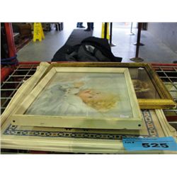 Lot of 3 assorted framed prints and pictures