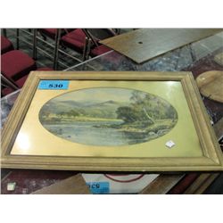 Framed print - mountain stream scene