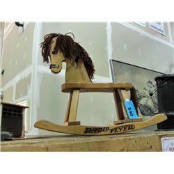 Solid maple constructed radio flier rocking horse