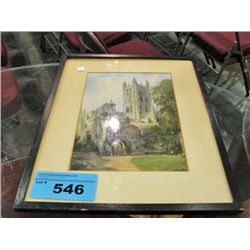 Framed original water color painting, signed