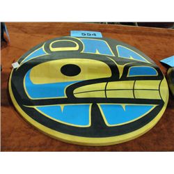 West coast native wood carved plaque titled Killer