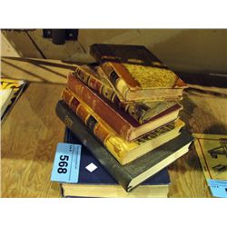 Lot of 6 vintage hard cover books.