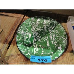 Porcelain enamaled platter