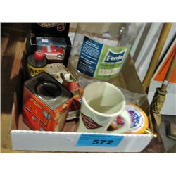 One box of vintage collectors items;