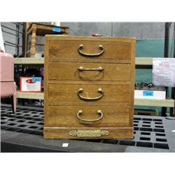 Small 4 drawer wooden jewelery box