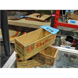 3 vintage wooden cheese boxes