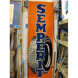 Semperit tire tin advertisement sign