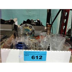 Box of collectable porcelain and glassware