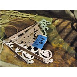 2 wrought iron wall shelf brackets