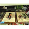 Image 1 : 2 framed native motiff stitchings