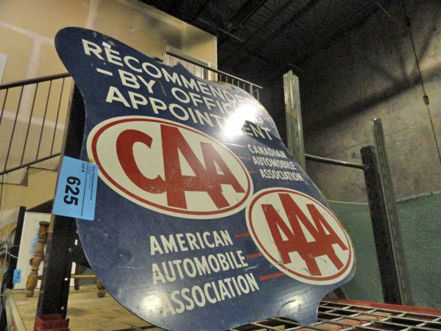Vintage CAA and AAA official sign