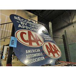 Vintage CAA and AAA official sign