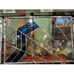 Leaded stained glass window panel