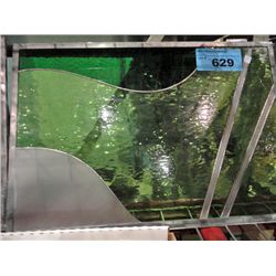 Leaded stained glass window panel