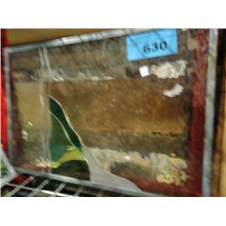 Leaded stained glass window panel