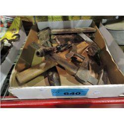 Box of vintage assorted tools