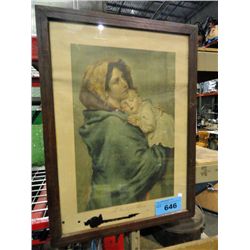 Framed print titled the wonderful Heroine