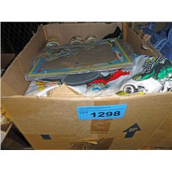 One box of assorted mickey mouse collectables
