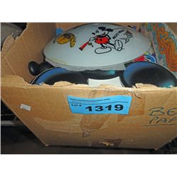 One box of assorted vintage disney collectables
