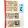 Image 1 : 4x Authentic WW2 Nazi German Bills