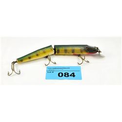 Vintage wooden fishing lure with glass eyes