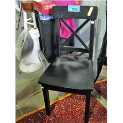 Black contemporary dining room side chair