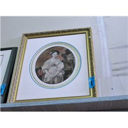 Framed victorian girl print