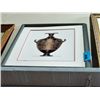 Image 1 : Framed ceramic vase print orginally engraved by