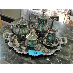 6pc silver plate tea and coffee service