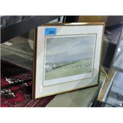 Framed print signed by artist