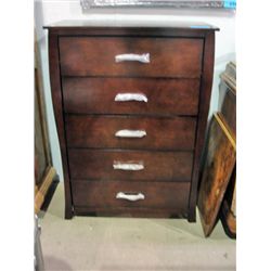 Cherry finish 5drawer high boy dresser