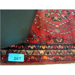 Approx 10F by 3F hand knotted persian area rug