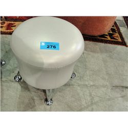 Leather and chrome footstool