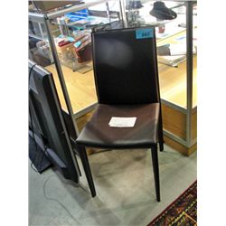 Bown leather dining room side chair