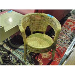 Wicker rattan side chair
