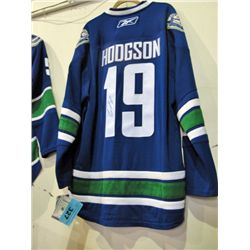 Vancouver canucks signed jersey #19 Hodgson