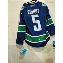 Vancouver canucks signed jersey #5 Erhoff