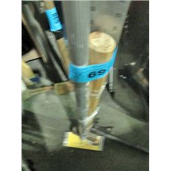 Sledge hammer, carpenters square, crow bar and