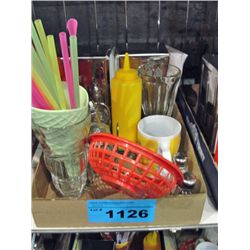 One box of 1950s style soda shop diner table