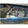 Image 1 : Blue rubbermaid container of tools hardware and m