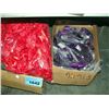 Image 1 : Box of purple and box of red gift wrap ribbosn