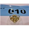 Image 1 : Citrine Gemstone Ring with 5 Diamonds