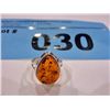 Image 1 : .925 Silver Baltic Amber Ring